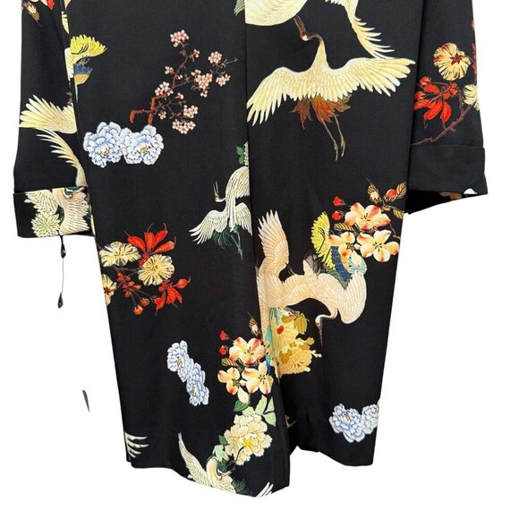 NEW Rara Avis by Iris Apfel Pants Plus Size 24W Asian Cranes Black Artsy Flare - Picture 7 of 13